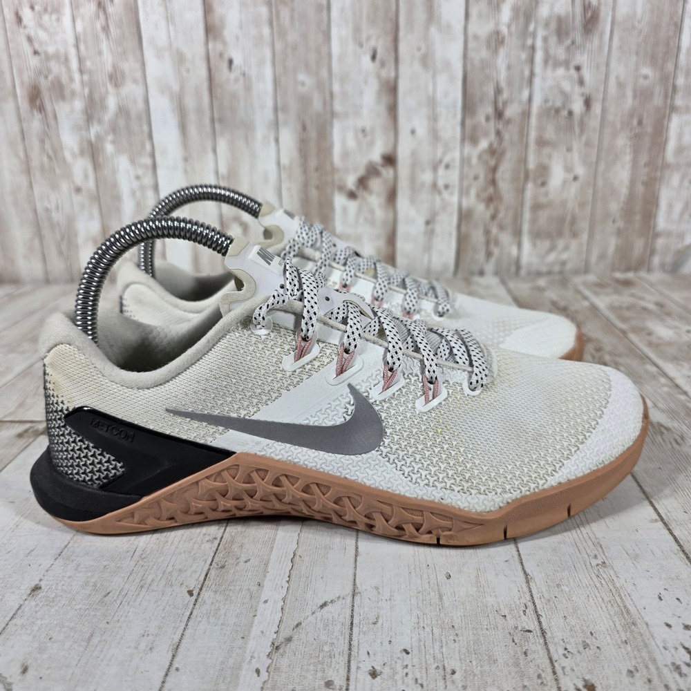 Nike Metcon 4 Womens 7.5 Sail Black Gum Training Shoes 924593-100